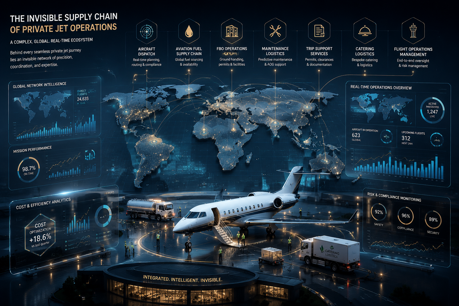 Private Jet Operations Supply Chain: The Invisible Aviation Network